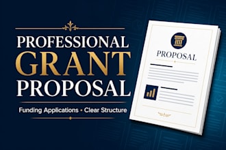 write a professional grant proposal and funding application