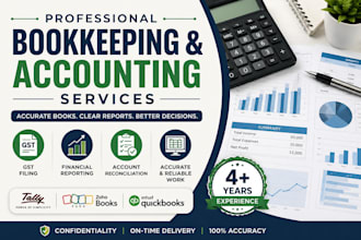 manage bookkeeping and financial reports for businesses