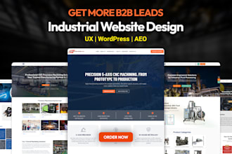 design a cnc machining or industrial website that generates b2b leads
