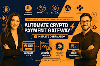 automate crypto payment gateway with webhook integration