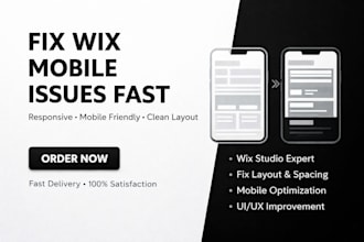 fix your wix studio website mobile site issues responsive and friendly