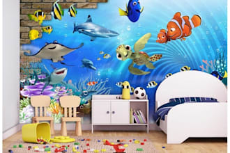 design a unique ocean inspired mural artwork underwater scene for your wall