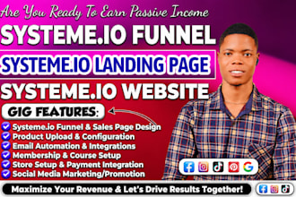 systeme io sales funnel systeme io website systeme io landing page online course