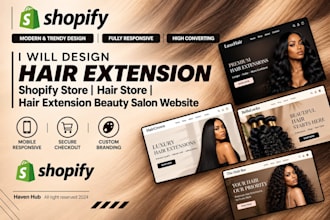 hair extension shopify store hair store hair extension beauty salon website