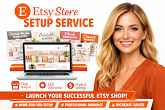 setup a professional etsy shop design unique etsy digital products on etsy store