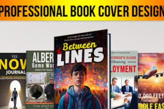 design a professional book cover, ebook cover and kindle cover for amazon KDP