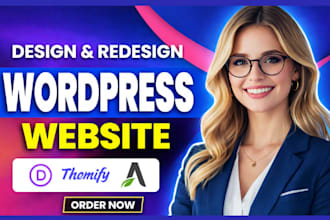 design wordpress website using divi themify thrive architect