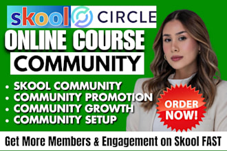 skool community promotion skool circle so online community setup community SEO