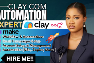 setup clay com, hubspot, zoho crm, n8n, apollo io