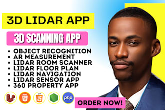 lidar scanner app for room scanning, object or measurement, lidar virtual try on