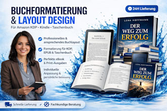 professionelles buchlayout und buchformatierung für KDP erstellen