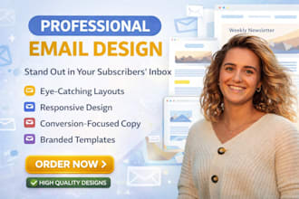 design professional newsletter email template email campaign design convertkit