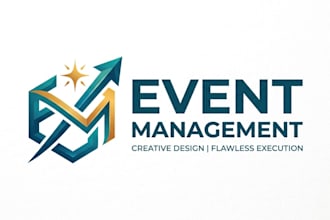 design a modern and professional event management logo