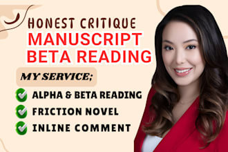 beta read and critique your novel or manuscript