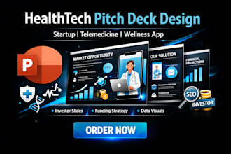 design healthtech pitch deck us startup telemedicine wellness app powerpoint des