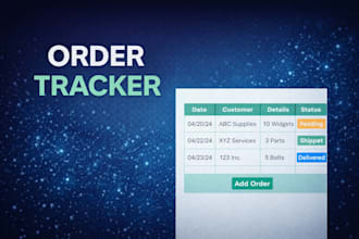 create a custom google sheets entry form or order tracker