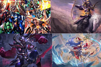 design premium custom playmats, board game design, tcg fantasy artwork