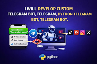 create telegram bot, custom telegram bot, telegram, python telegram bot