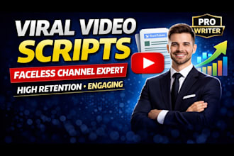 write engaging scripts for faceless videos and cash cow channels