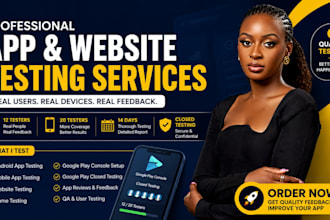 provide 12 to 20 testers  for mobile app closed testing QA testers IOS tester