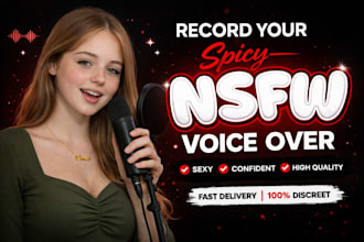 record seductive audio sultry nsfw voice acting cute female erotic voice over