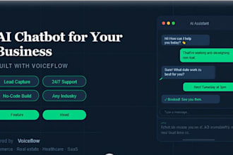 create a voiceflow chatbot for customer support and lead gen