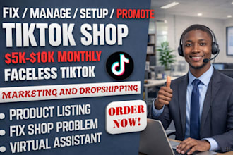 set up tik tok shop tiktok affiliate tiktok faceless marketing fix shop product