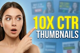 design amazing self improvement youtube thumbnails high CTR