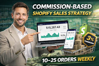 commission based  setup for shopify store and sales
