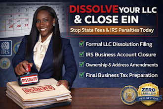 do llc dissolution, llc ownership and address change, close ein, amend llc tax