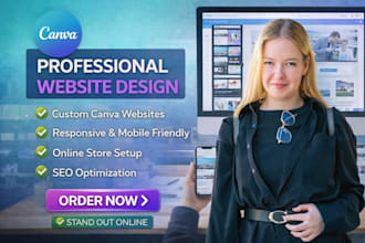 canva website design landing page portfolio website canva design ugc portfolio