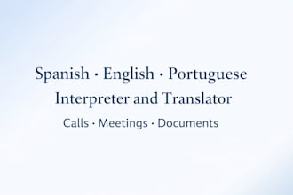 be your spanish english interpreter calls and video