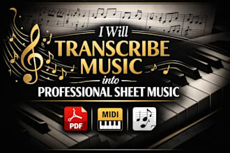 do professional music transcription notation music  arrangement of any music