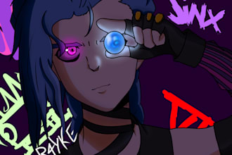 draw custom anime illustrations and urban style characters