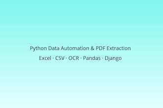 extract and automate PDF and excel data using python