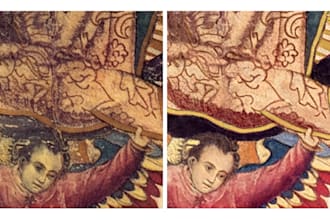 manually restore old paintings and damaged artworks
