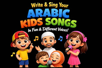 write and sing your arabic kids songs in fun and different voices
