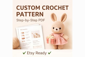 create custom crochet pattern PDF for etsy or personal use