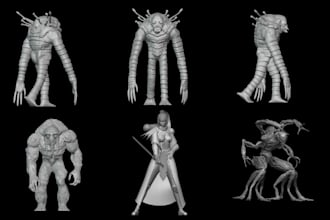 deliver top quality 3d miniatures, figurines, action figures, resin 3d print stl