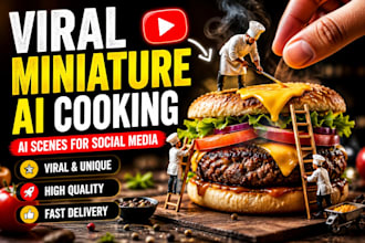 create viral ai miniature cooking scenes for social media