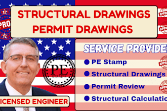 provide structural drawings permit drawings structural calculations