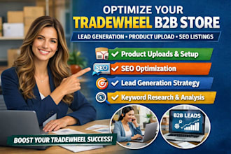 optimize tradewheel b2b store lead generation  product upload and seo listings