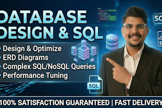 design and optimize databases, write sql, nosql queries, and create erd diagrams