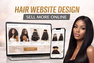 build hair extension or wig squarespace website ecommerce store that drive sales