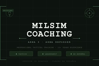 provide milsim coaching for arma 3 in spanish