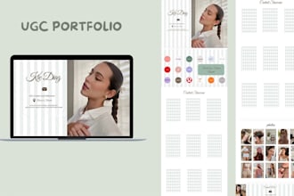 design a ugc portfolio e site in canva