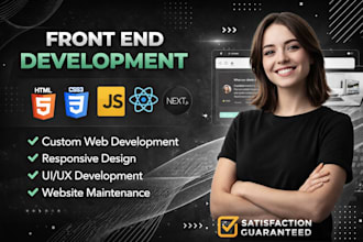 develop a react and tailwind frontend