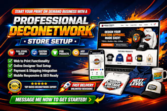 setup custom apparel deconetwork web to print store