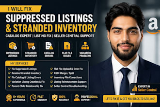 fix amazon suppressed listings and stranded inventory issues