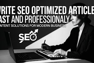 write SEO optimized articles fast and professionally